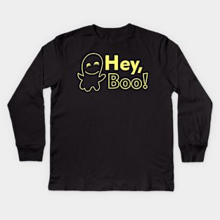 Halloween - Hey boo! Kids Long Sleeve T-Shirt